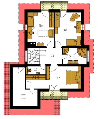 Plan de sol du premier étage - PREMIUM 219